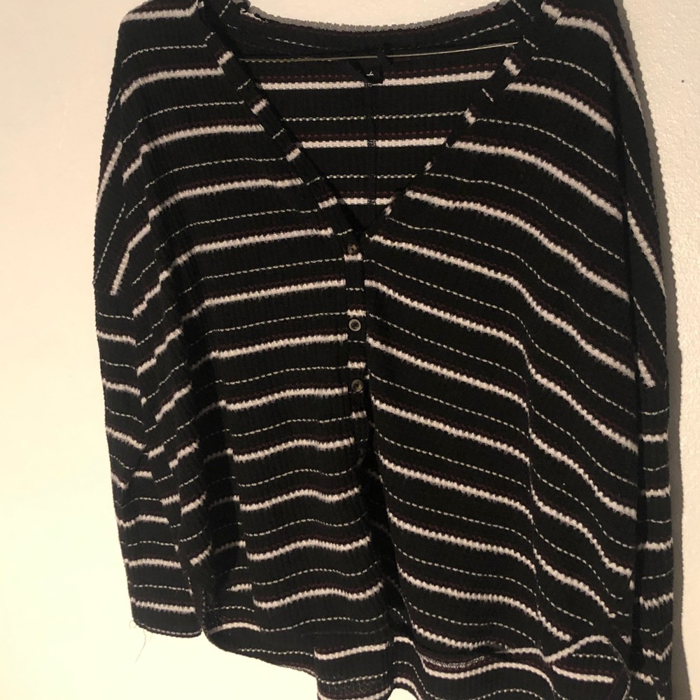 Striped urban outfitters button up top